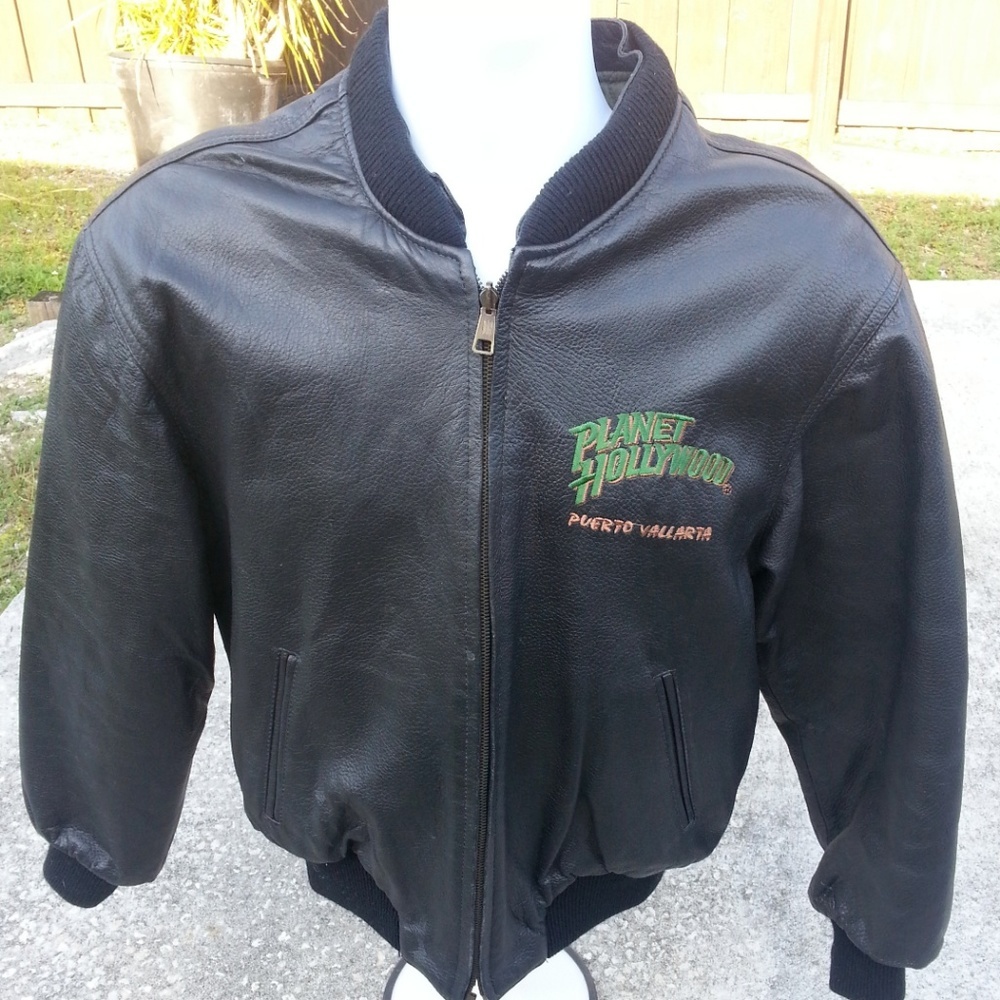 Planet Hollywood Reversible Bomber Jacket Puerto Vallarta VTG - Picture 2 of 15